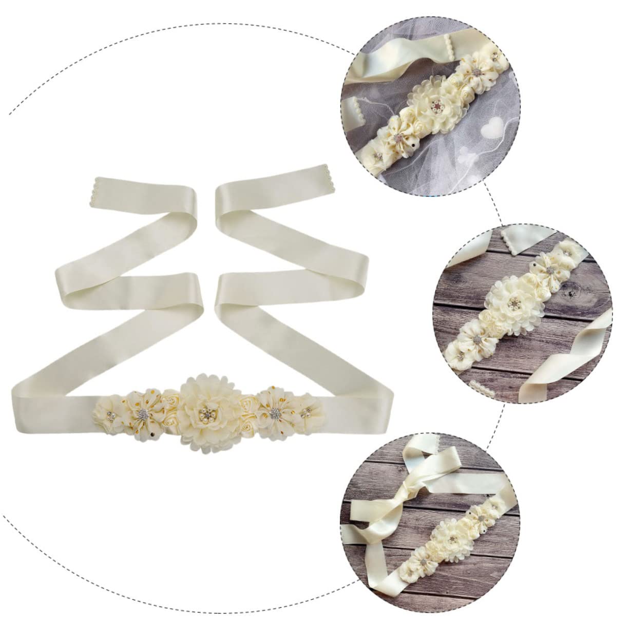 Abaodam 2piezas Cinturón Para Mujer Banda Elegante Para Vestidos Accesorio De Fotografía Maternal Especiales