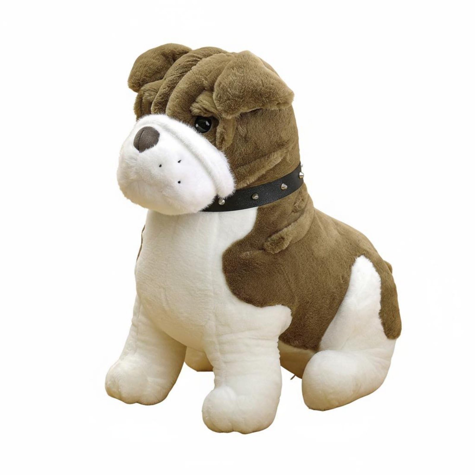 MagiDeal Muñeco Shar Pei de Peluche Perro Almohada Suave Cojín Juguete de Peluche con Detalles de y Pliegues Realistas Relleno PP Adecuado para Niños, Marrón, 70CM