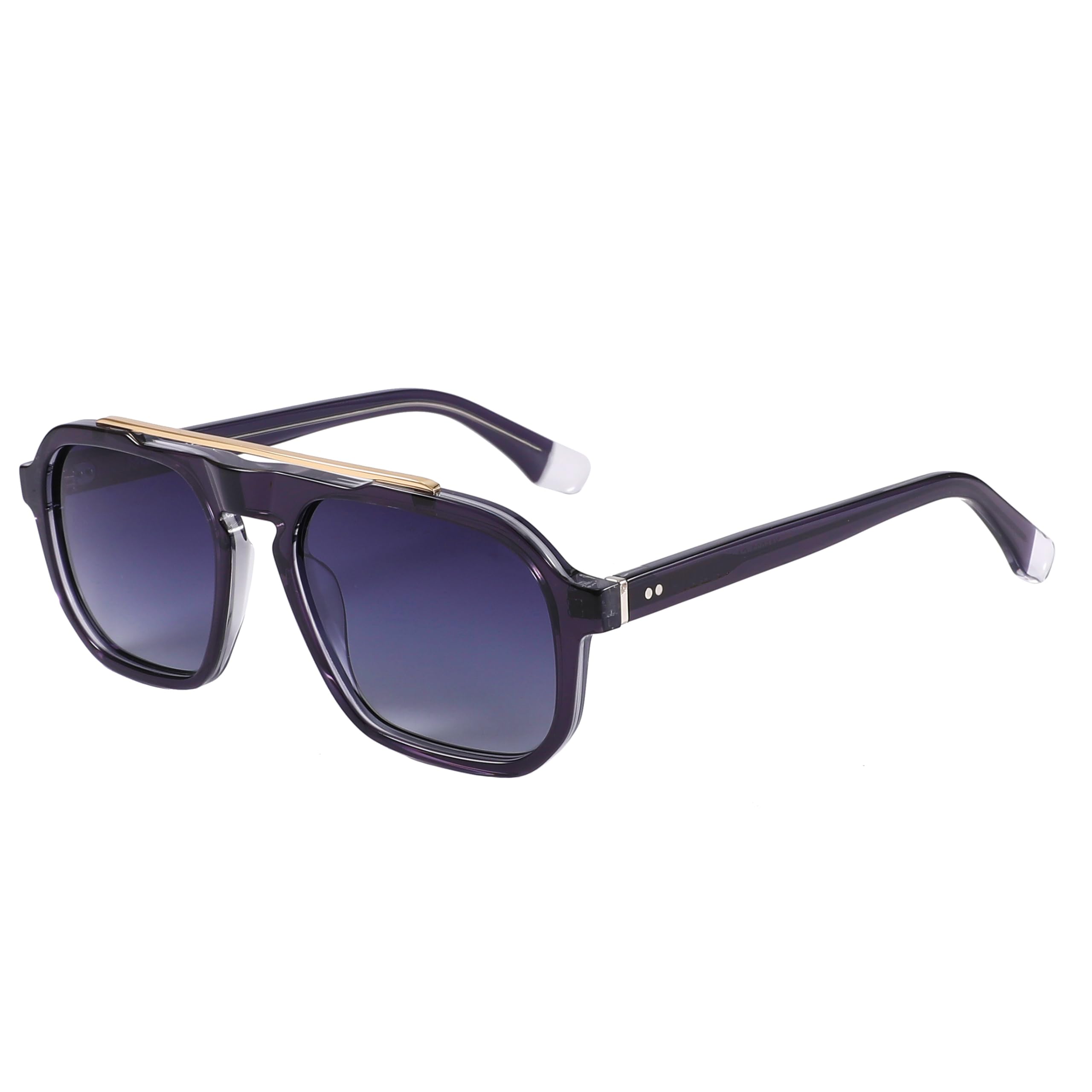 OUANGANC Square Aviator Polarized Sunglasses for Women Men 70s Vintage