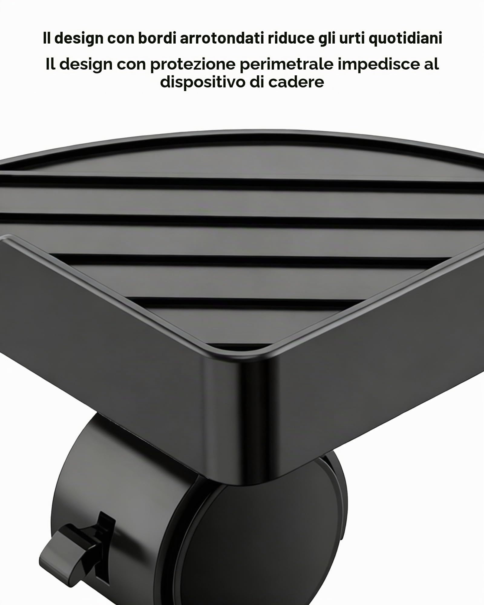 Supporto PC Case Fisso Con Ruote: Ventilato e Regolabile - CPU Mobile, Carrello Porta PC Sotto Scrivania (Nero)