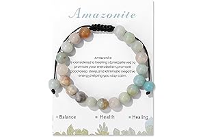 Amazonite Crystal Bracelet for Women 8mm Dainty Handmade Amazonite Beaded Bracelet