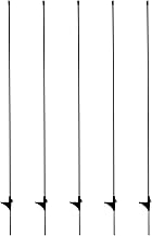 horizont Ersatzpfahl für Begrenzungszaun 65 cm über dem Boden, 85 cm Gesamtlänge, 5 Stück, Fiberglaspfähle mit Einzelspitze, schwarz – Zusatzpfähle, Weidezaunpfähle, Zaunstangen