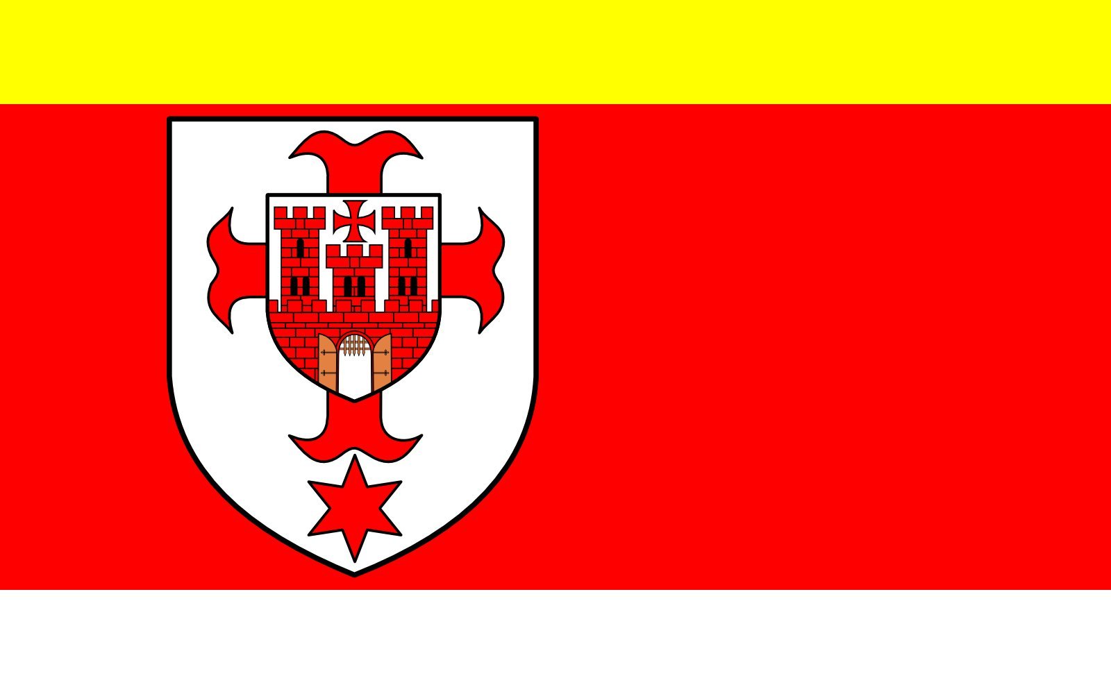 Drapeau powiat kluczborski grand format résistant au vent pour extérieur