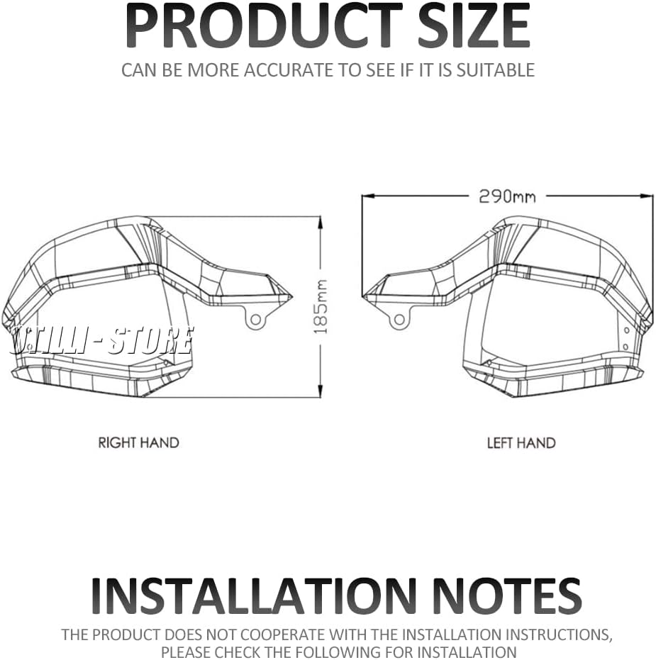 Motorcycle Handguard Shield Hand Guard Handle Protector For XADV X-ADV 750 CRF1000L CRF 1000 L Africa Twin 2017-2020 (Transparent)