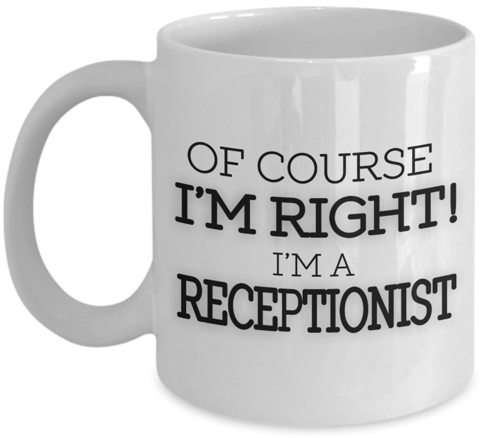 Shaniztoons White Receptionist Christmas Novelty Gift Mug
