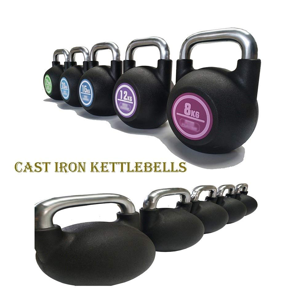 Kettlebells AGYH Stahlguss, Profi-Krafttraining, Core Training, Muskeltraining, 8kg/10kg/12kg/14kg/16kg/18kg/20kg/22kg/24kg (Size : 16kg/35.2lb)