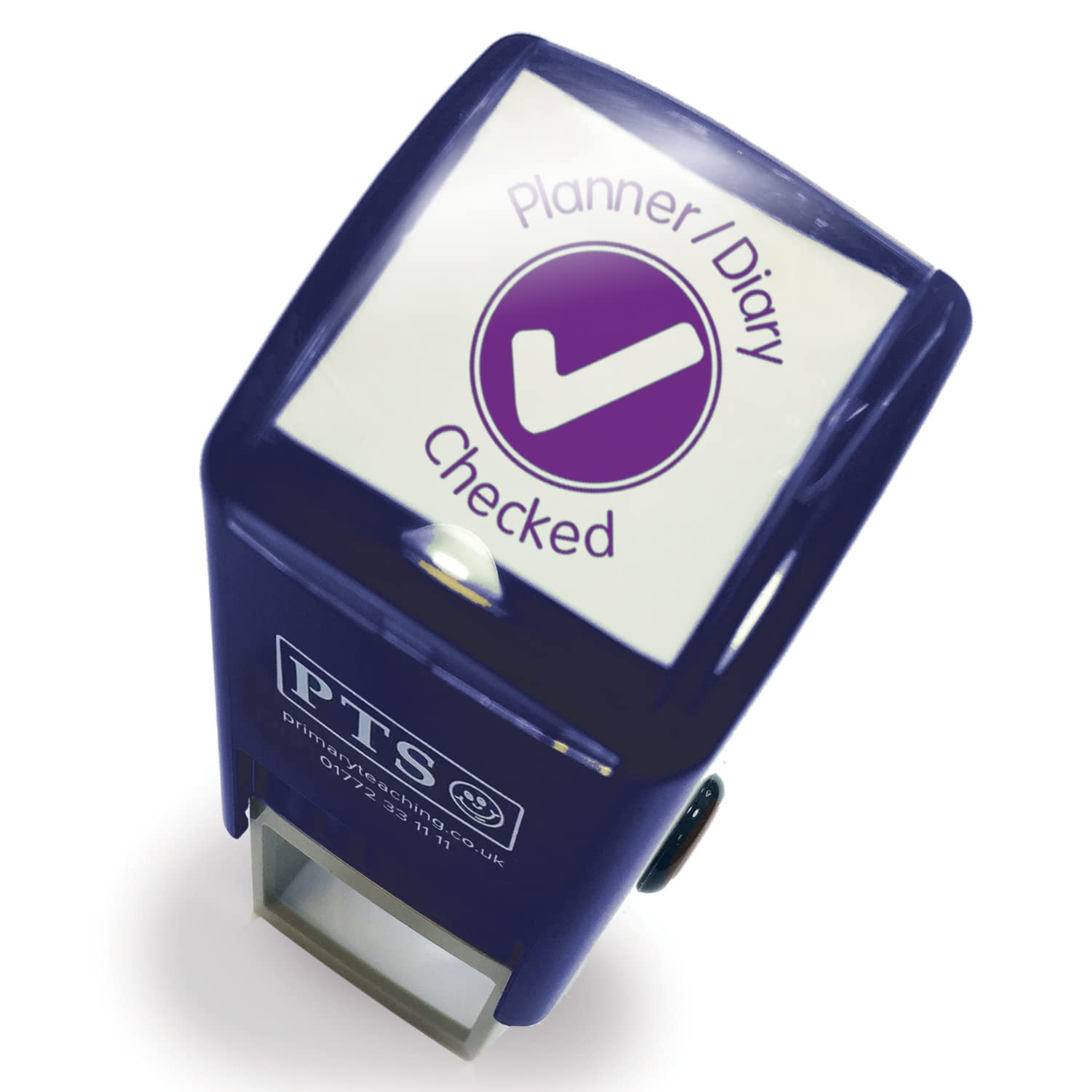 Primary Teaching Services Ltd Planner/Diary Checked Pre-inked Stamper Ready To Use 25mm (Purple)