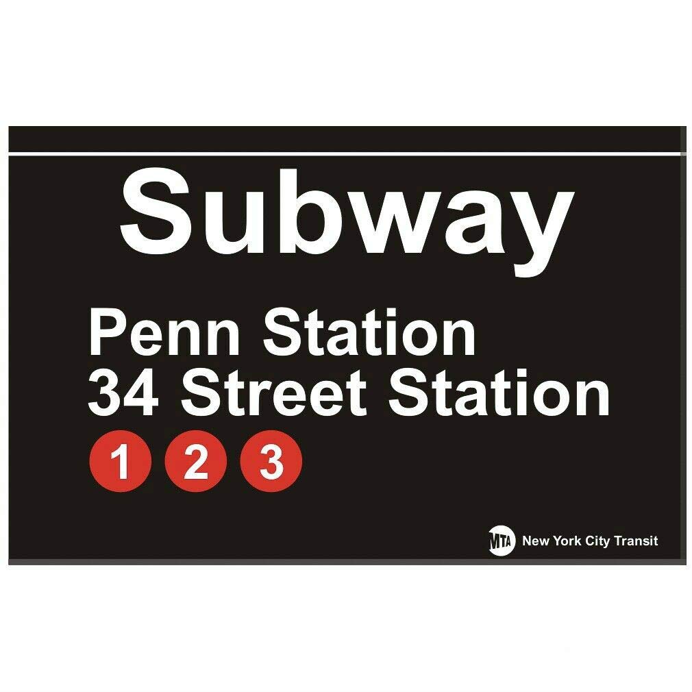 Epochsign #P1291 Penn Station Subway Sign New York City Metal Subway Sign 8X12 Inch