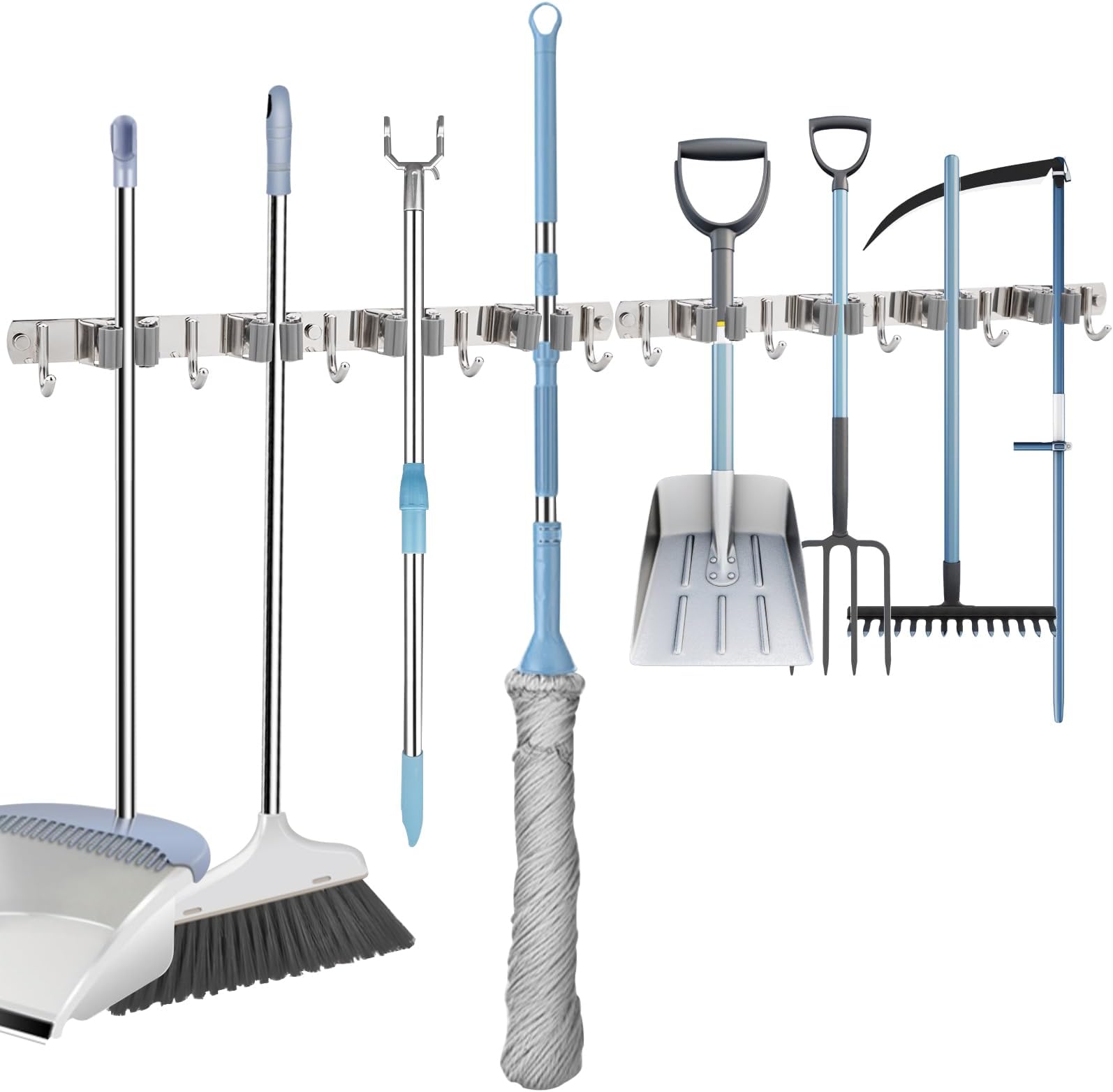 Atvobiy Broom Holder Wall Mounted Mop Holder Wall Mount