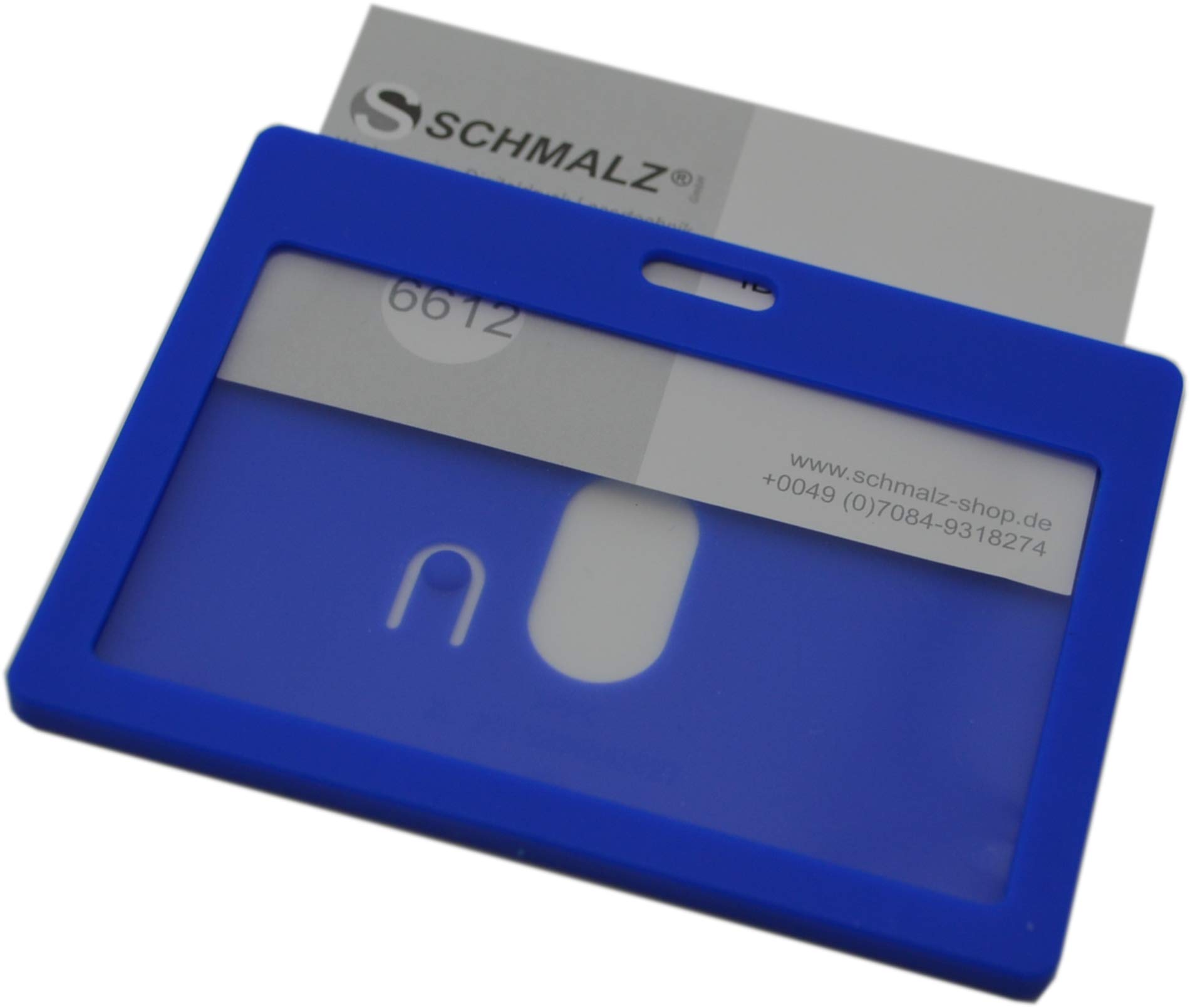 50 STÜCK Schmalz® KARTENHALTER TULLA MIT AUSWEISJOJO SOLID ID Badge Holder Skipasshalter, Querformat Skipassjojo Gürtelclip (blau)