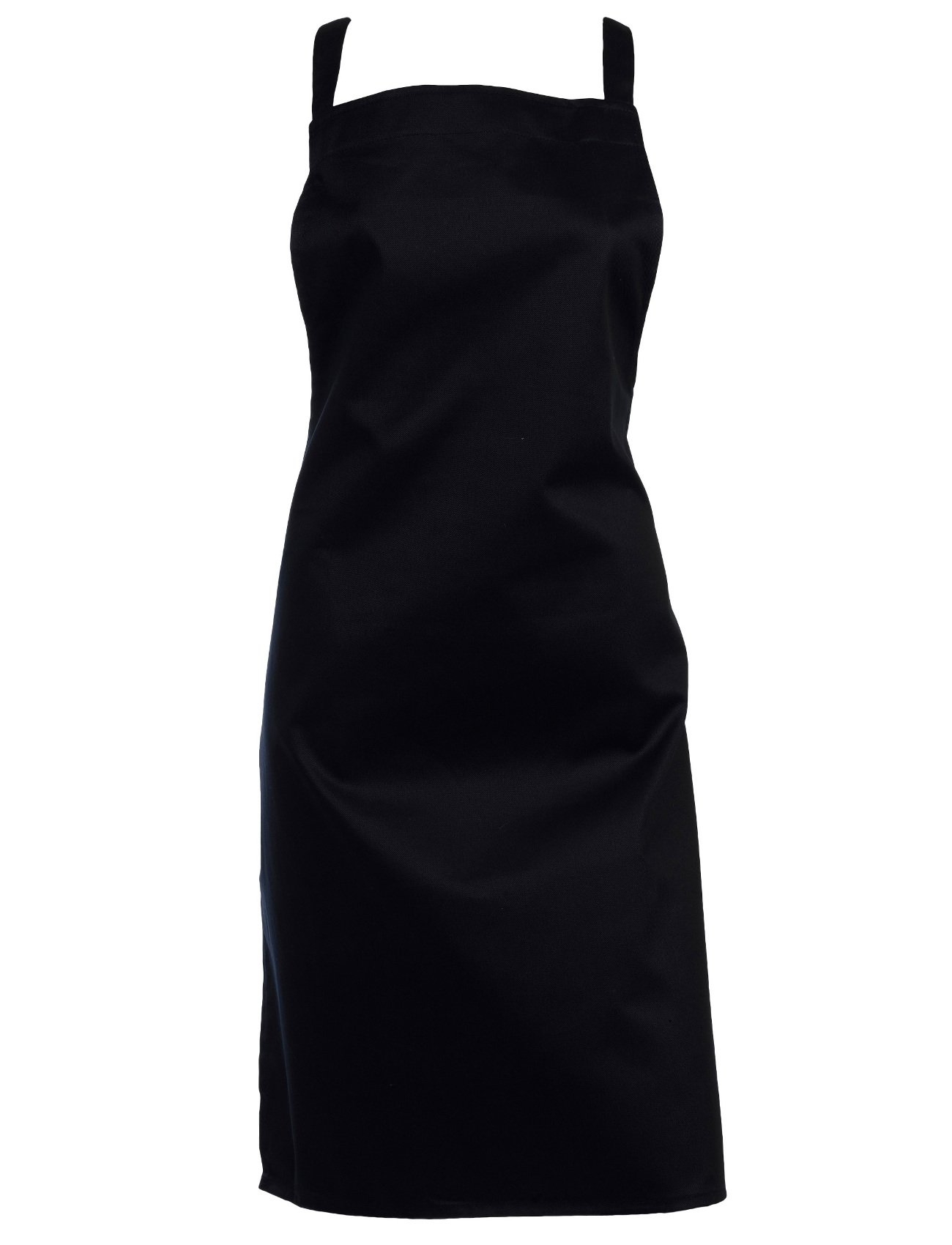 Zukeo Chef Professional Cotton Bib Apron Unisex Catering Bar Kitchen Pinny - No Pocket (Navy)