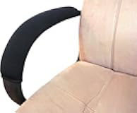 Wanty 2 Pieces Home Office Polyester Removable Durable Machine Washable Office Chair Armrest Slipcovers Covers Protect Armrests (Black)