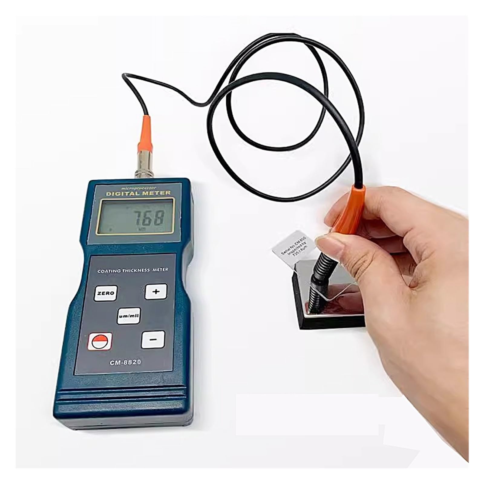 Misuratore di spessore del rivestimento CM-8820 Misuratore di spessore del rivestimento ad alta precisione, gamma 0μm ~ 2000μm, tester for lo spessore del rivestimento in plastica