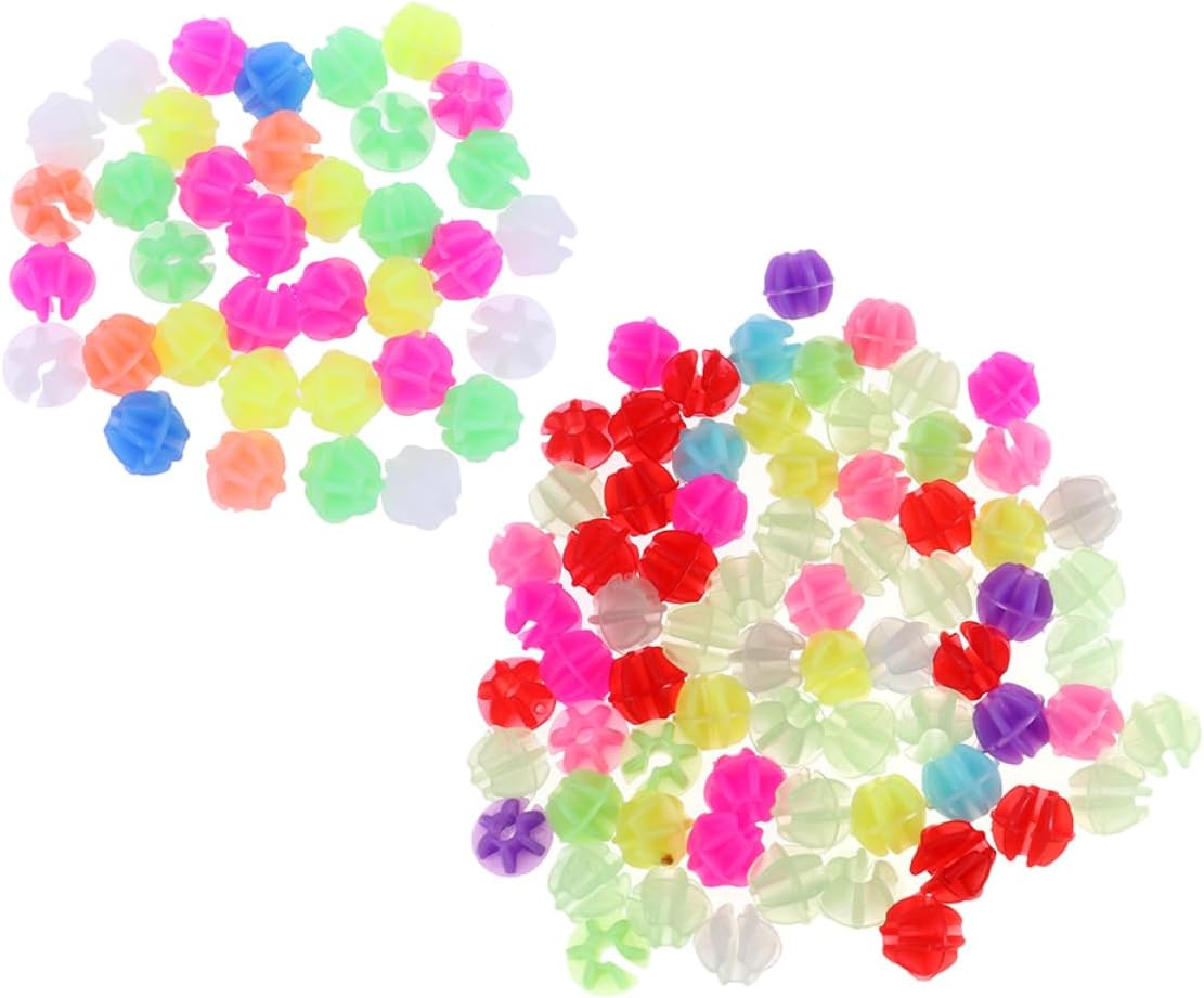 72 Piece round Plastic Clip on Bike Spoke Beads for Bicycle Decoration | Colorful Wheel Accents, 36 Ordinary Beads and 36 Luminous Beads, Easy Clip Design, Boys and Girls Bikes