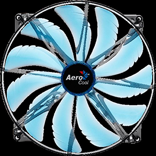 AeroCool Silent Master 200mm Blue LED Cooling Fan...
