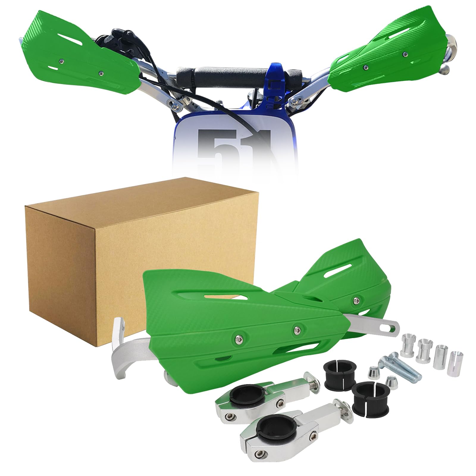 JFG RACING Dirt Bike Handguards,Universal 7/8" 22mm and 1 1/8" 28mm Handlebar Motorcycle Hand Guards for KLX KXF KX 110 230 250 450 Dirtbike Motocross