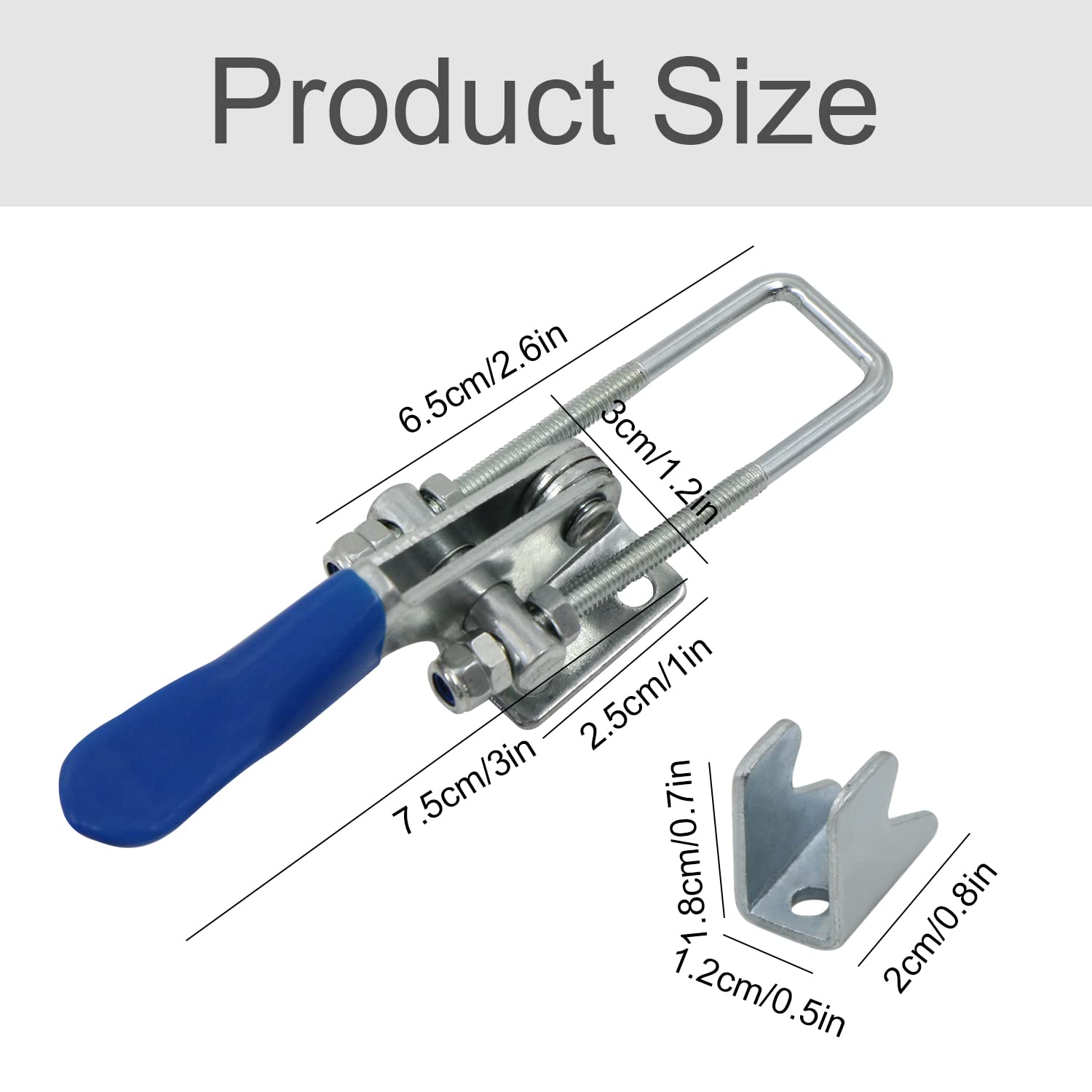 2 Morsetti A Ginocchiera Antiscivolo - Capacit&agrave; 90 Kg Per Lavorazioni Legno E Metall