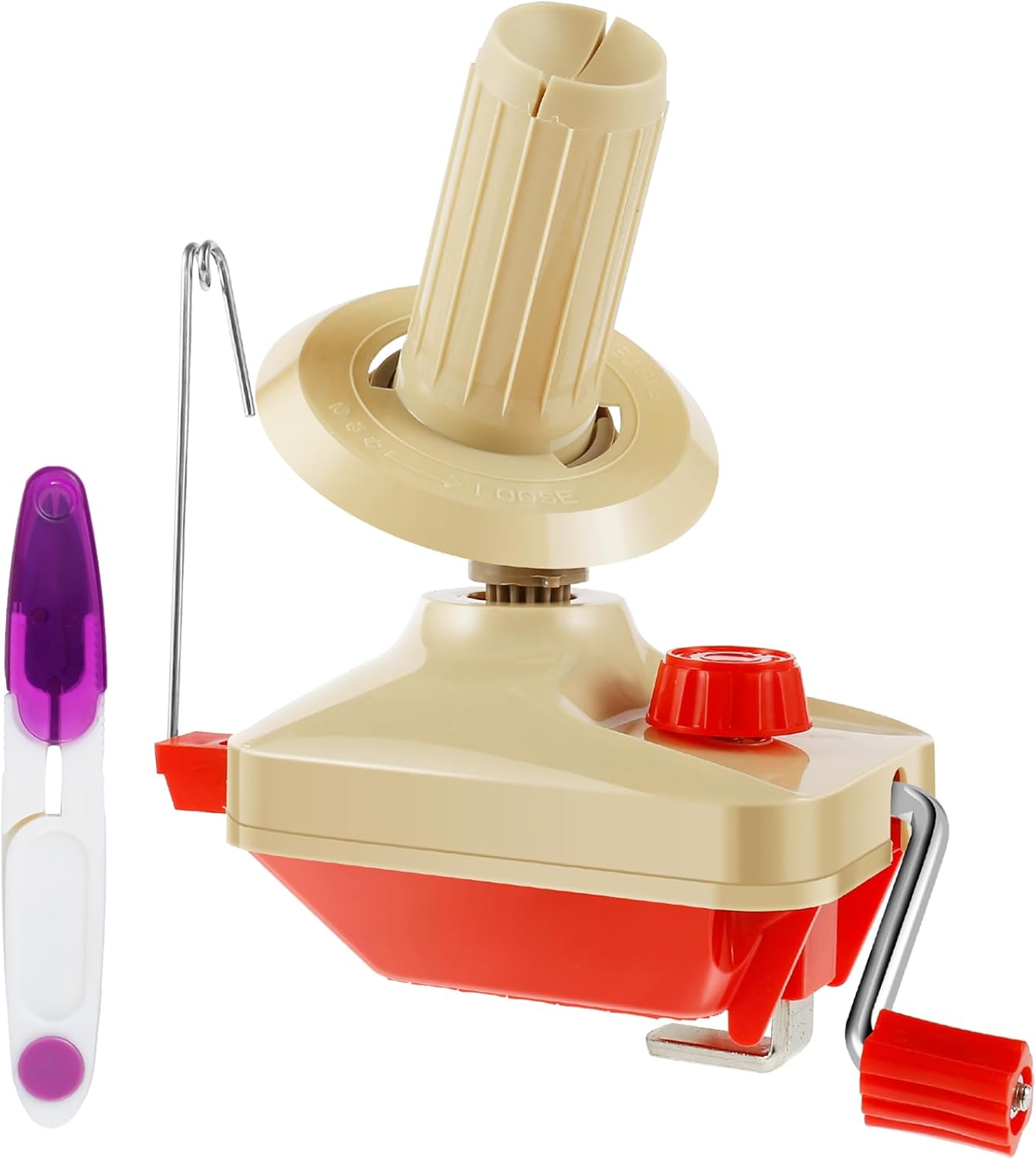 Yarn Ball Winder, Hand Operated Yarn Winder with Scissors, Low Noise