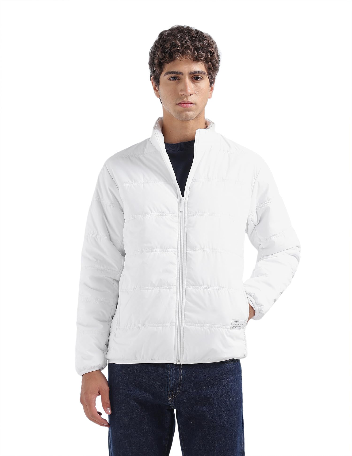 flying machine Solid Regular Fit Puffer Jacket-picture-31