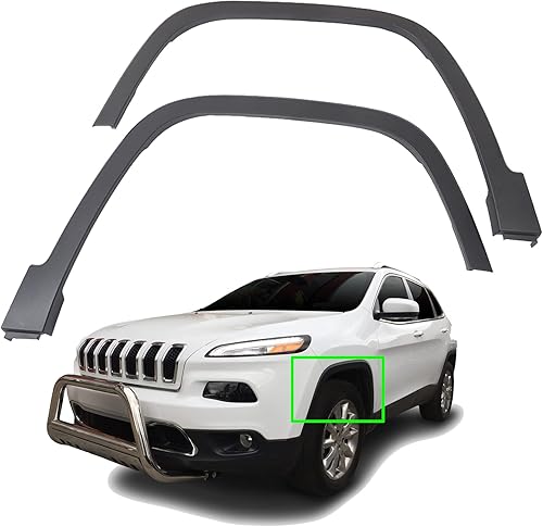 Miniatura 1 de 2 piezas de repuesto para arco de rueda de 2 piezas, color negro texturizado delantero izquierdo y derecho para 2014 2015 2016 2017 2018 repuesto