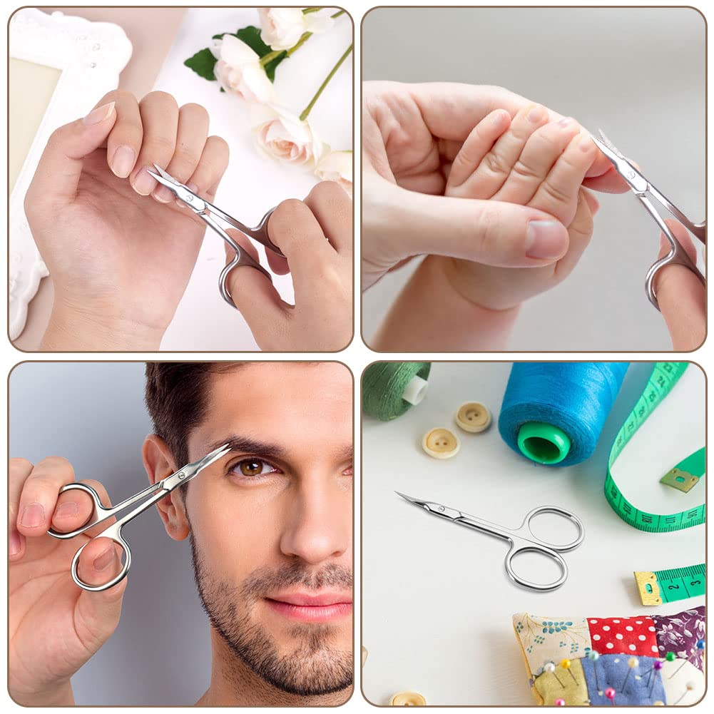 LOPHE Ciseaux à Cuticules Professionnels, à Ongles et Sourcils - Pour Pédicure, Manucure, Cils et Beauté (A)