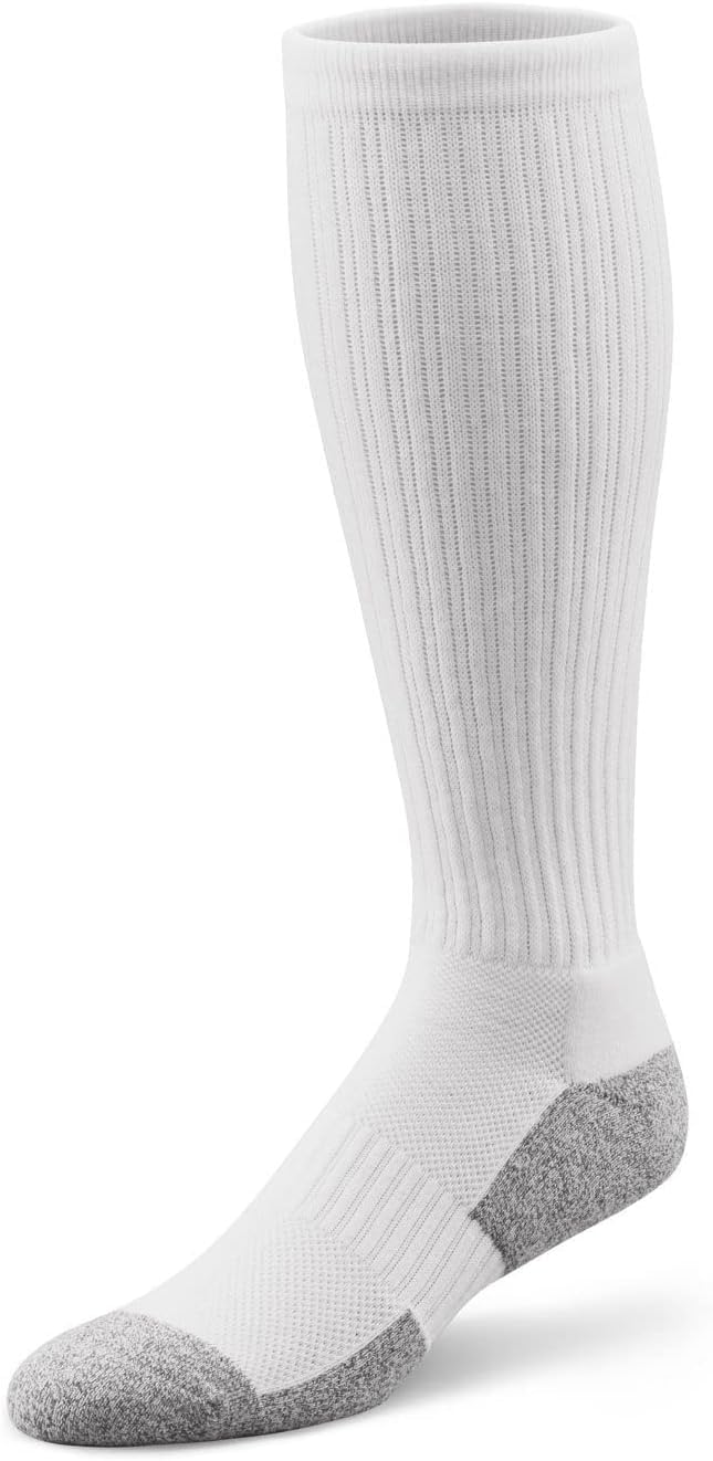 Dr. Comfort Over-the-Calf Unisex Diabetic Socks, X-Large, White