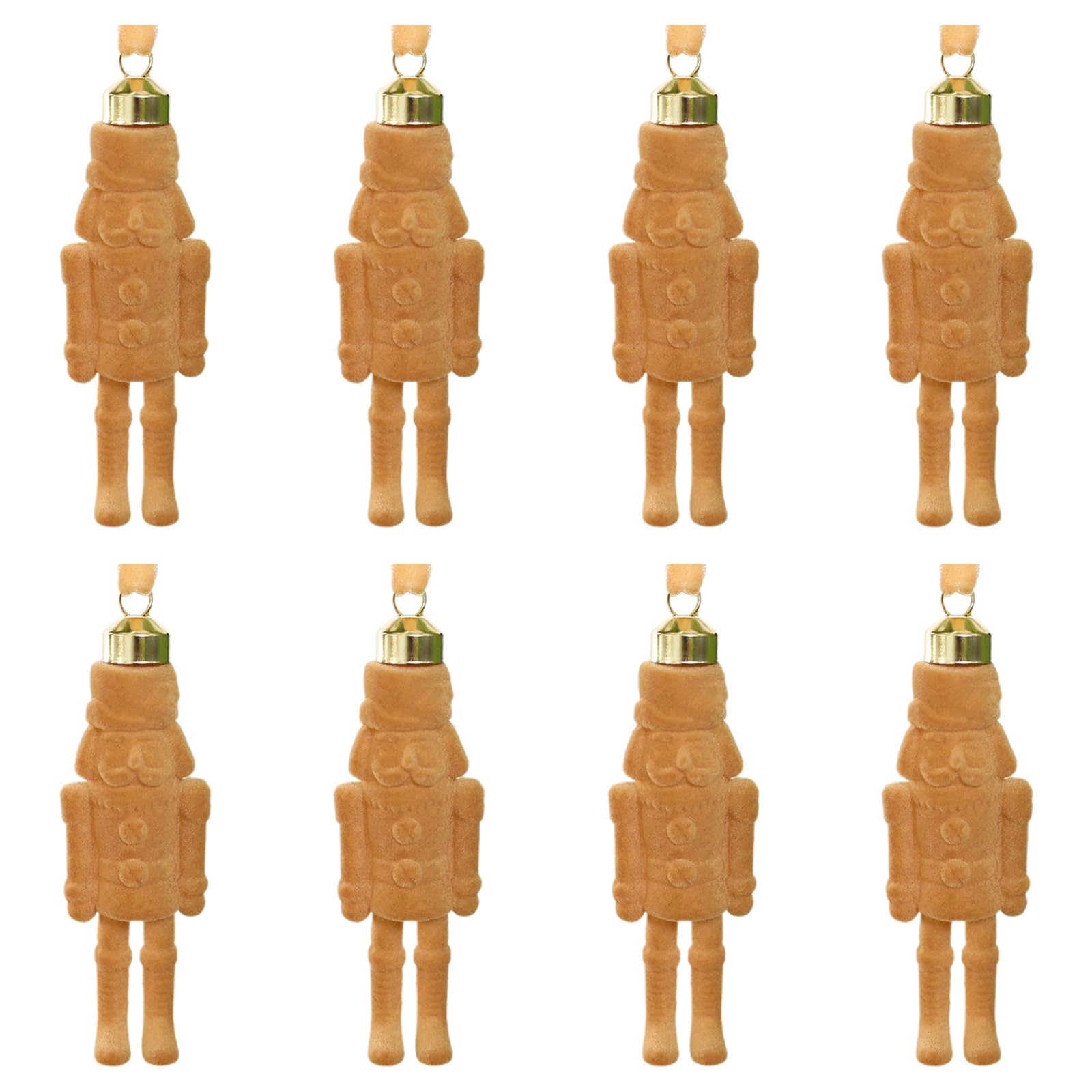 Xinsheinelry Festival Flocking Nutcrackers Hanging Ornament Fabric Christmas Decoration for Tree Wall Fireplaces Christmas Nutcrackers Ornament