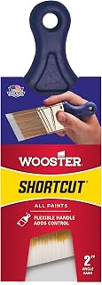 Wooster Shortcut Q3211-2 2-Inch Angle Sash Paintbrush - White Nylon/Polyester for Smooth Coverage in Tight Spaces