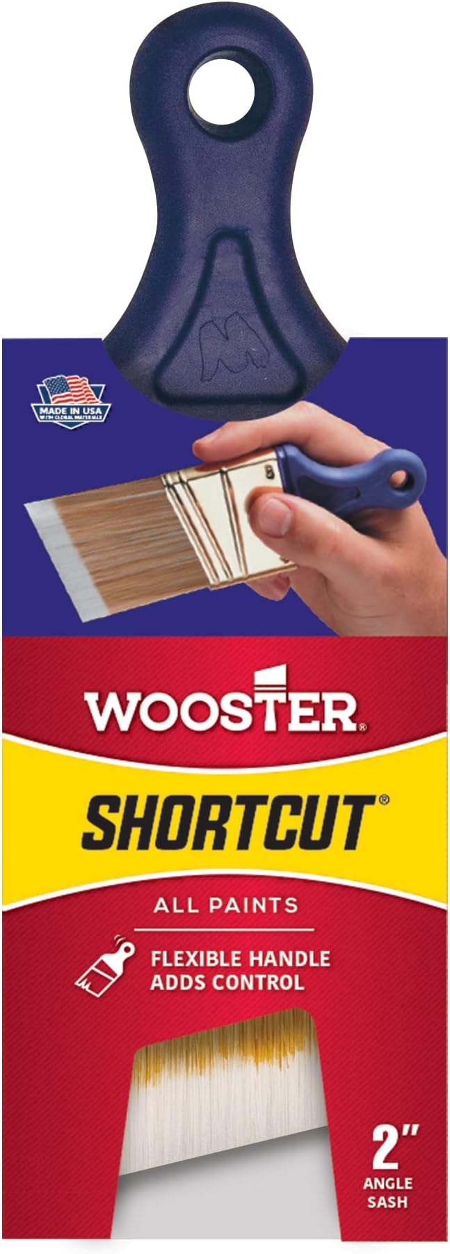 Wooster Brush Q3211-2 Shortcut Angle Sash Paintbrush, 2-Inch, White