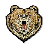 BEAR, Iron-On / Saw-On High Thread Embroidered Rayon PATCH - 4