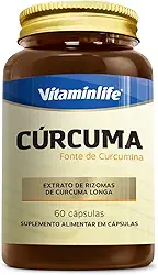 Suplemento Vitamínico Vitaminlife Cúrcuma - Extrato de Rizomas Curcuma longa - 60 Cápsulas