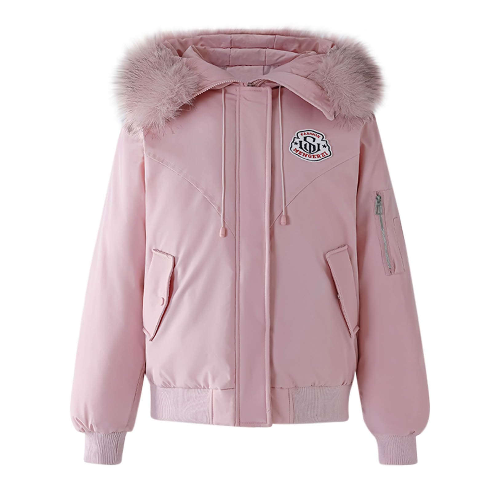 HAOLEI Parka Mujer Invierno,Abrigo Acolchado Mujer con Capucha Grueso y Cálido Chaqueta Acolchada Manga Larga con Cremallera Caliente Cómodo Cazadora a Prueba de Viento Moda Outwear con Bolsillos