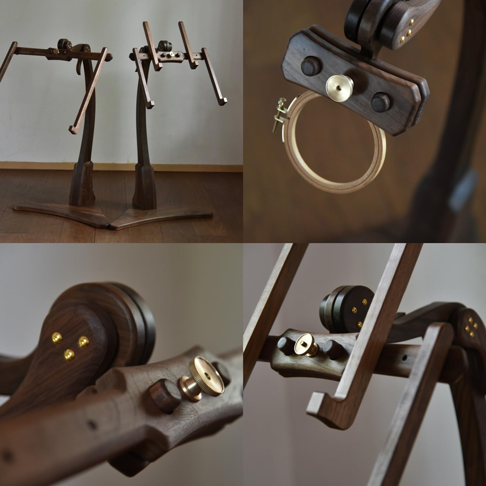 Bastidor para Bordar Soporte De Bordado De Madera Maciza para Suelo, Soporte De Punto De Cruz De Ángulo Ajustable, Adecuado para Artesanía Y Costura