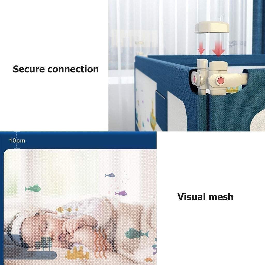 Box per Bambini Ringhiera per Lettino per Bambini Ringhiera per Letto Portatile Protezione di Sicurezza Regolabile in Altezza per Bambini Bambini Giocattolo Regolabile da 75 a 92 c