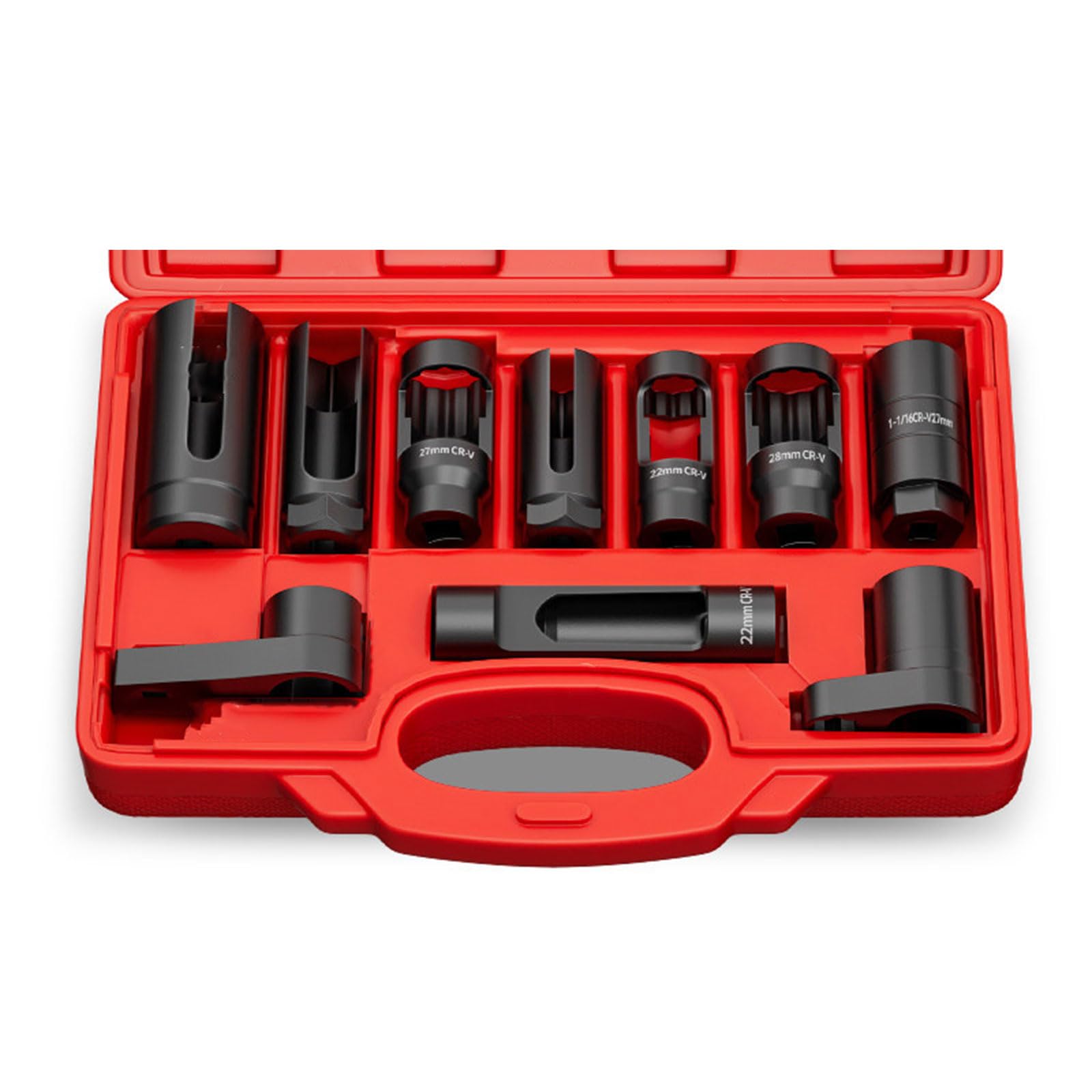 Pxzh 10 Piece Set Ergonomic Grip Oxygen Sensors Socket Wrench Set Feature Extended Length And Enhancing Grip For Quick And Safe Removal Flexible Vehicle Sensors Tool