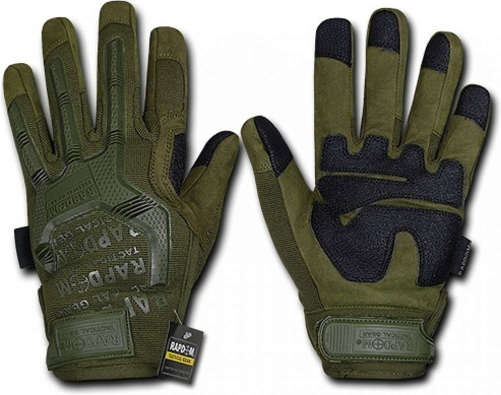 Rapdom Tactical Impact Protection Gloves, Olive Drab, 2X-Large