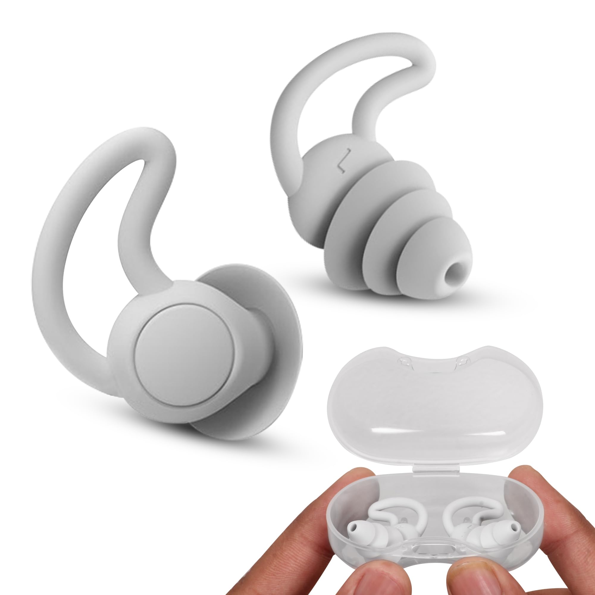 Sponsored Ad - Silicone Ear Plugs for Noise Reduction Swimming Sleeping Flight Travel studying and bathing | Waterproof and Anti-Drop Ear Buds | 1 Pair | Men and Women