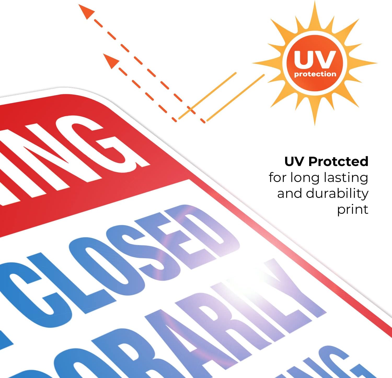 Warning Pool Closed Temporarily for Cleaning Thank You Sign, 18x18 Inches, Rust Free .063 Aluminum, Fade Resistant, Indoor/Outdoor Use, Made in USA