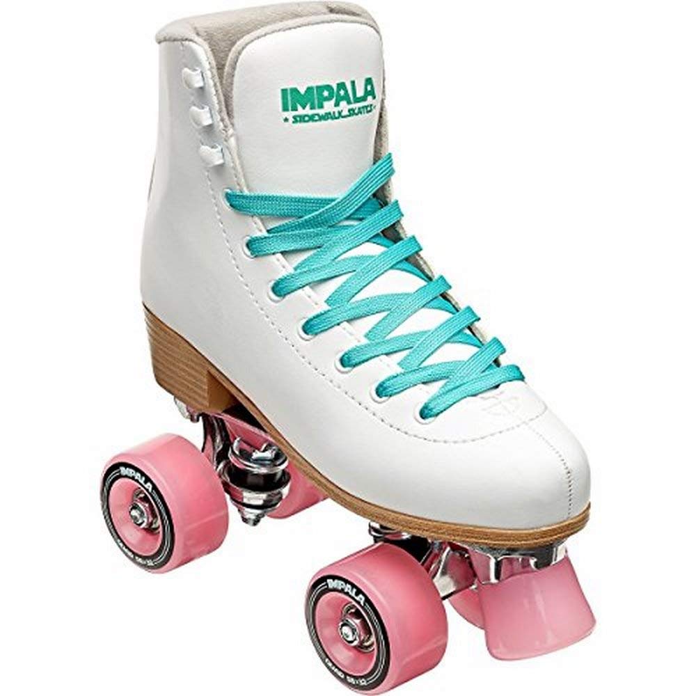 Impala Rollerskates Girl's Impala Quad Skate (Big Kid/Adult) White 9 (US Men's 7, Women's 9) M