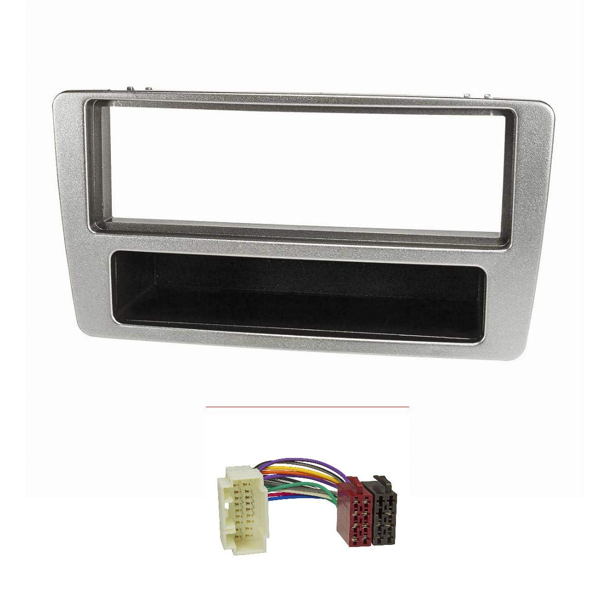 Cache-radio Argent Pour Honda Civic 2001-2006 Avec Climatisation Manuelle + Adaptateur ISO