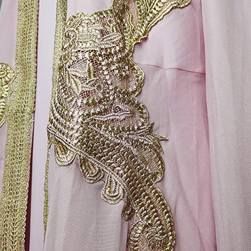 PolyJolly Embroidery Jalabiya Chiffon Abaya Dress for Women Dubai Sadui Muslim Eid Clothes4