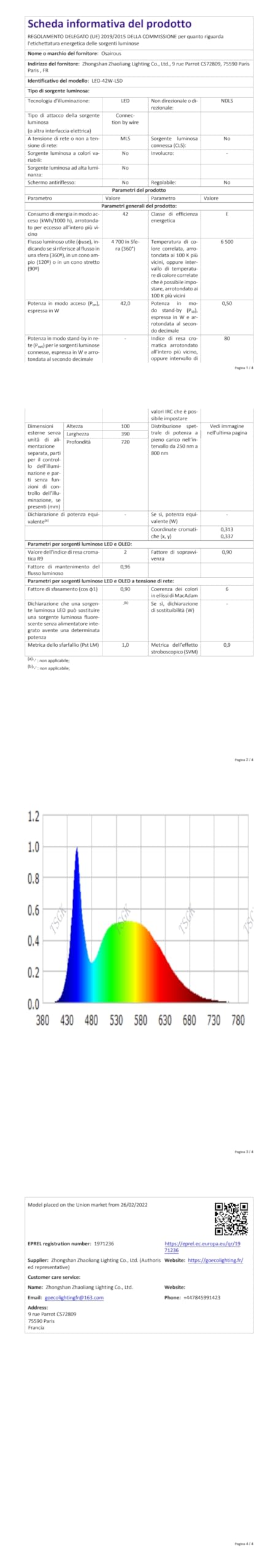 Lampadario Led Arcadia 60cm - Dimmerabile Con Telecomando E App, 5500 LM Per Interni Moderni - Foto 2