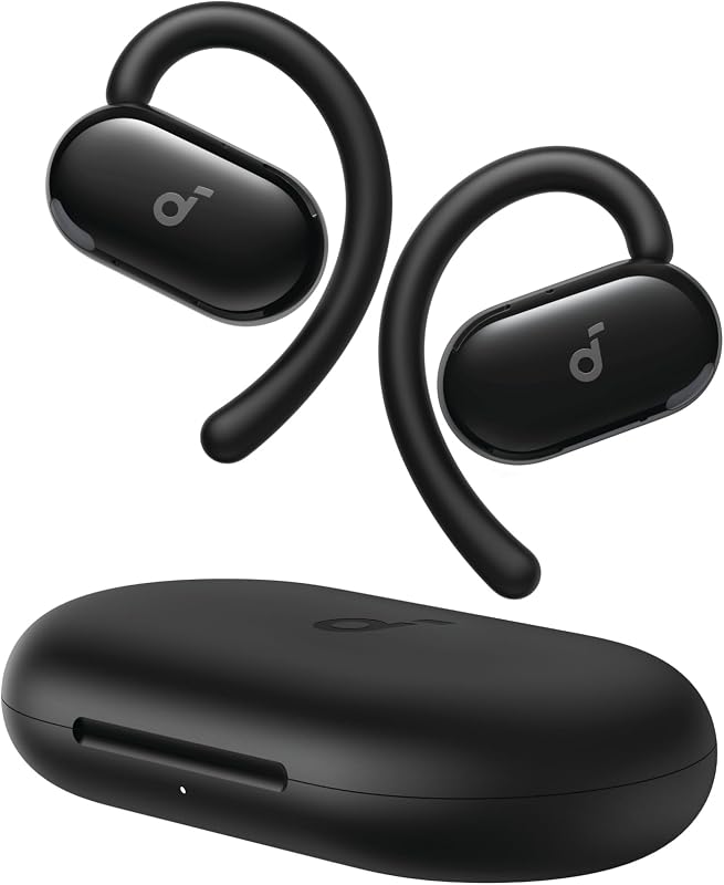 Soundcore V20i by Anker Open Ear Earbuds, Open Ear Headphones (Renewed) | Adjustable Hooks, Ultra-Comfort, Snug Fit, Power Sound, Clear Calls, IP55, 36H Playtime, Bluetooth 5.4, Multipoint Connection