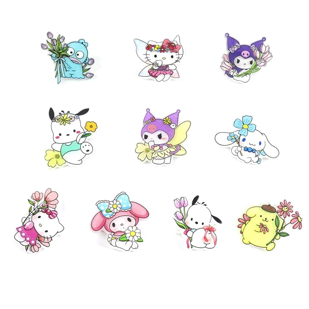 HASTHIP® 10 Pcs Cute Pins for Backpacks Badges for Bags, Kawaii Acrylic Cartoon Pins, Cinnamoroll Kuromi Brooch Pins, Sanrio Kitty Charm Pins for Kids Girls Clothing, Jackets, Hat Accessories (B0DCBC76RH) Amazon Price History, Amazon Price Tracker