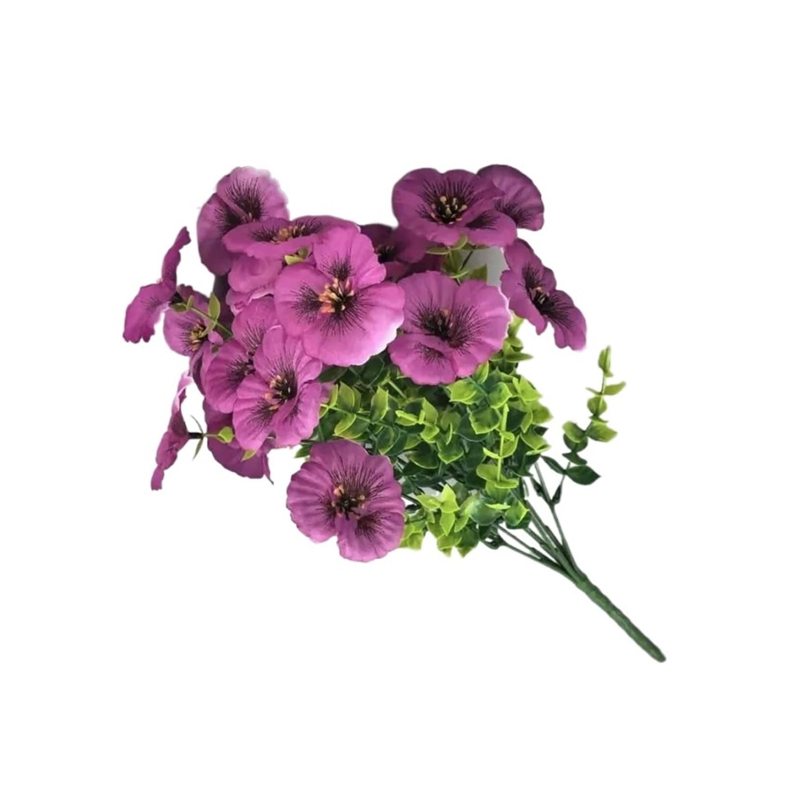 10pcs Fake Flowers Artificial Leaf Bouquet Silk Flower Simulation Restaurant Decoration(Rose purple)