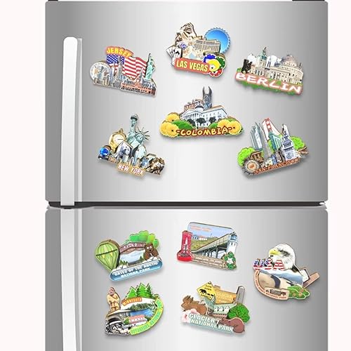 Miniatura 4 de Imán de nevera con imán de Estados Unidos, Colombia, 3D, monumentos, viajes, coleccionables, recuerdos, decoración hecha a mano2