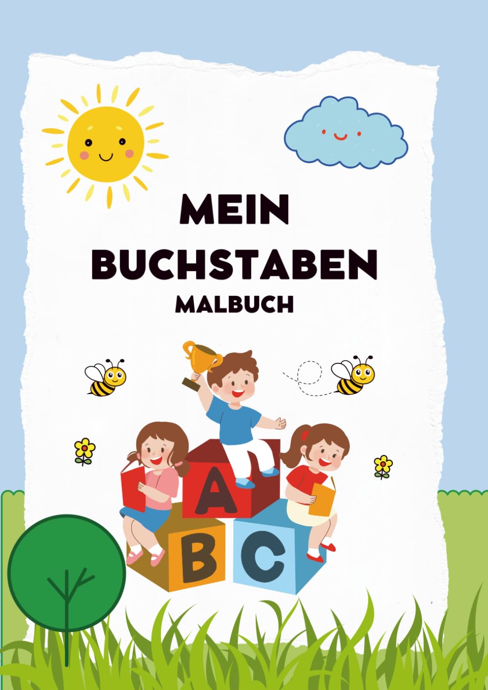 Mein erstes buntes Buchstaben Malbuch-Buchstaben lernen, nachspuren & ausmalen ab 3 Jahren