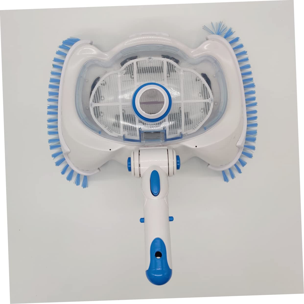 Cepillo de Piscina de Plástico Blanco Tapa Transparente | Limpieza de Paredes y Esquinas, para Piscinas de Vinilo Elevadas y Enterradas