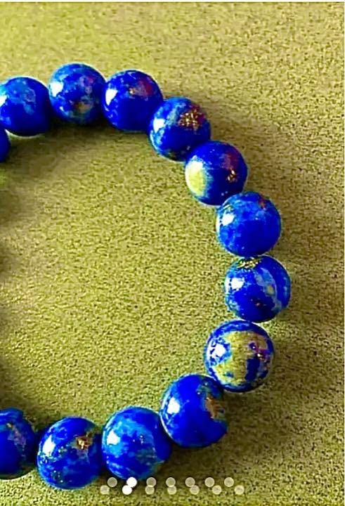 金運爆上げ　神秘の輝き！主玉1cm天然ラピスラズリ＋8mmテラヘルツ　お念珠 金運爆上げ特別祈祷宝石仏宝石純正ラピスラズリお念珠出羽三