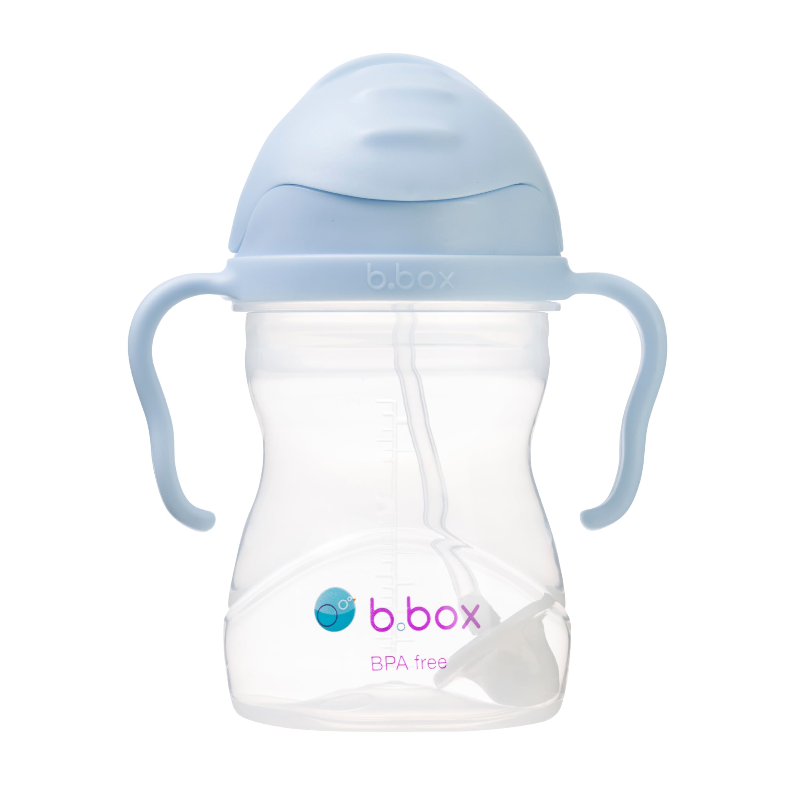 b.box Trinklernbecher Für Jeden Winkel | Flip-Top, Schwerer Strohhalm, Griff, Auslaufsicher | BPA-Frei & für Spülmaschine | Ab 6 M | 240 ml, Bubblegum